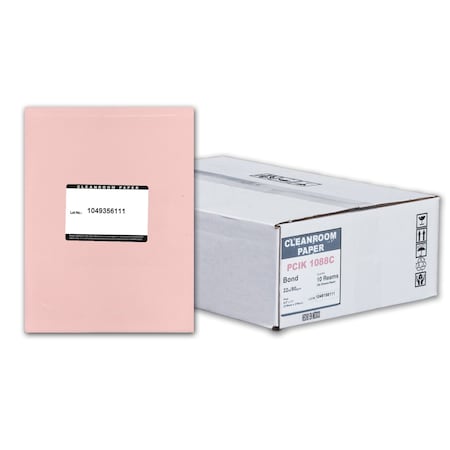 Pure Image Pure Image Poly Cleanroom Paper, 8.5x11, Pink 22lb, 250 sheets /ream, 10 reams p/PK PCIK 1088C